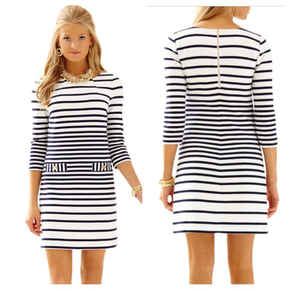 Lilly Pulitzer White Charlene Striped Casual